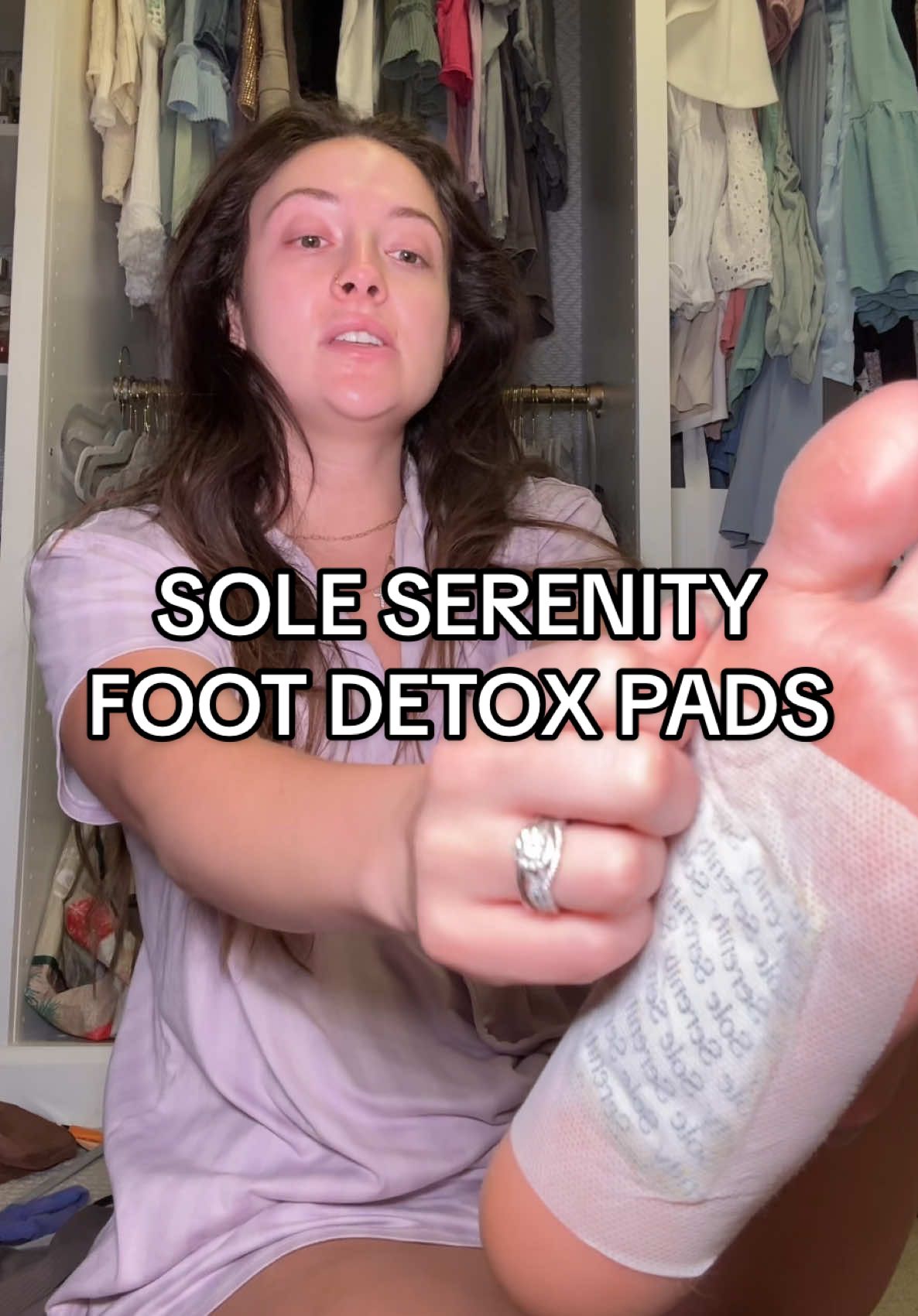 Replying to @Jbear I didn’t think foot detox pads could be so controversial 😭 either way I keep using them for the sleep!! #soleserenity #footdetoxpads #detox #crunchymom #holistic 