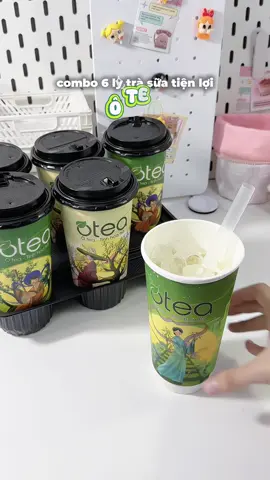 combo 6 ly trà sữa tiện lợi nhà Ô Tea #otea #trasuatienloi #trasuaotea #anvat #trasua 