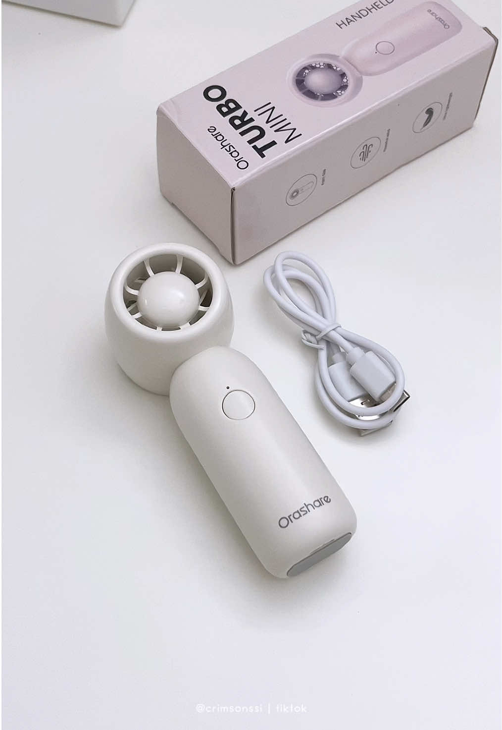 cute size pero sobrang lakas 🥹 orashare hf15 turbo fan ⟡ ݁₊ . #orashare #turbofan #minifan #portablefan #rechargeablefan 
