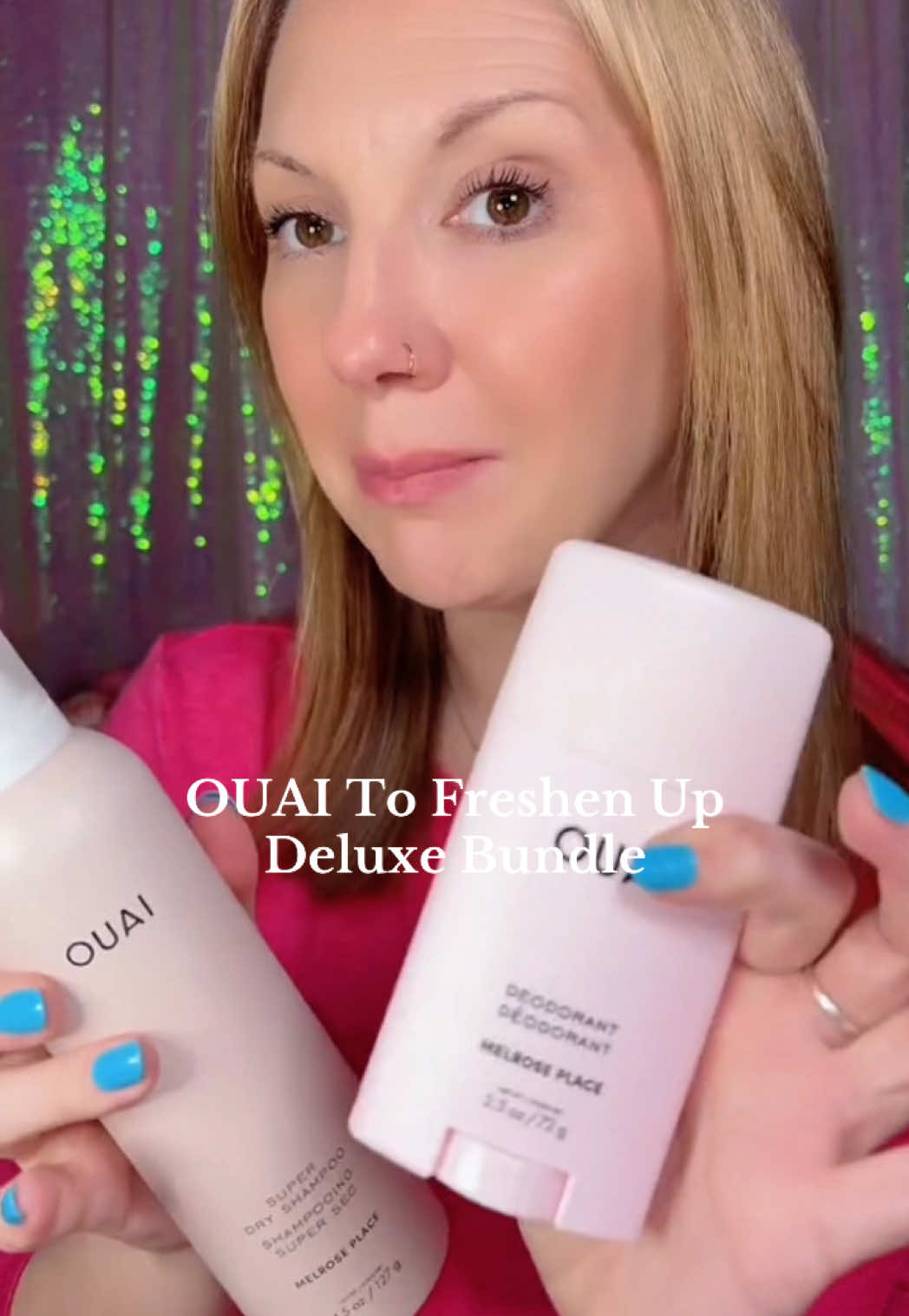 Get head-to-toe freshness, anytime, anywhere, with the @THE OUAI OUAI To Freshen Up Deluxe Bundle This bundle is your all-day refresh kit, covering everything from hair to body with OUAl's most-loved scents. Stay confident and clean no matter where the day takes you. • Super Dry Shampoo - Melrose Place - Full Size • Deodorant - Melrose Place - Full Size • Deluxe St. Barts Hair & Body Mist - Deluxe Size #theouai #ouaidryshampoo #ouaideodorant #ouaimelroseplace #ttsbeautybesties 