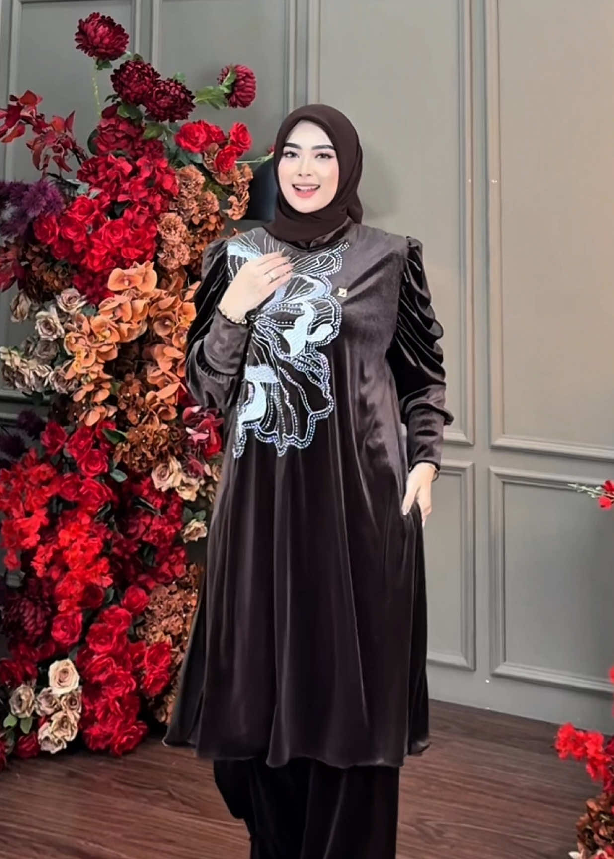 Launching New Colletion Karmila Set Cel, Lady Velvet Bludru Aksen Daymound  By Dumma. Id