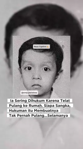 📂[Arsip Kisah Memilukan Arie Hanggara] 🗓️ 8 November 1984 – Jakarta. Ia hanya bocah. Usianya baru 7 tahun. Namanya Arie Hanggara. Matanya sayu, tubuhnya kurus. Tapi yang paling menyayat bukan bentuk tubuhnya, melainkan bagaimana tubuh itu menjadi sasaran amarah tanpa henti, dan akhirnya dibiarkan sendiri… di dalam rumahnya. Hari itu, Arie ditemukan telah berpulang. Di tubuh kecilnya, tersimpan derita yang tak terkatakan. Bekas-bekas amarah yang tak seharusnya diterima oleh seorang anak. Ia tidak berpulang karena penyakit. Bukan karena kecelakaan. Hari itu, Arie ditemukan telah berpulang. Ia tiada di tangan orang tuanya sendiri: ayahnya, Machtino, dan ibu tirinya, Santi. Mereka menghukumnya tanpa henti karena hal-hal yang dianggap 