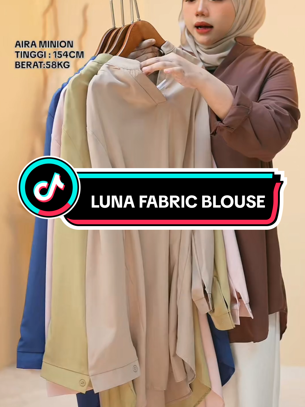 🐼 LUNA FABRIC BLOUSE  #blouse #blousemurah #blousewanita #OOTD #fyp 