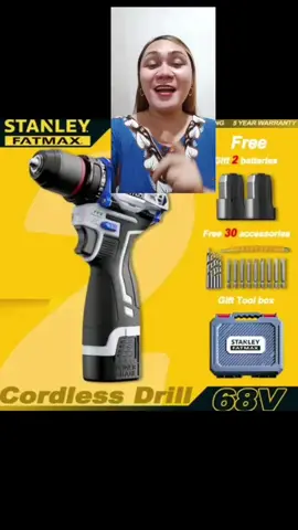 Dewalt STANLEY 48V 4in1 brushless impact drill hammer hand drill electric screwdriver bit set power tools. grabe ang ganda nito kaya order na. #impactdrill #handdrill #drill #tools #fyp 