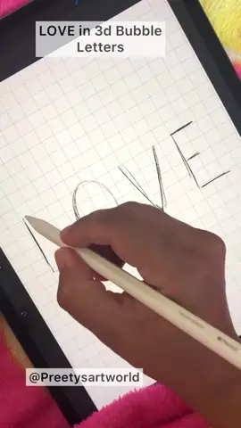#howtowrite #draw #write #Love #3dbubbleletters 