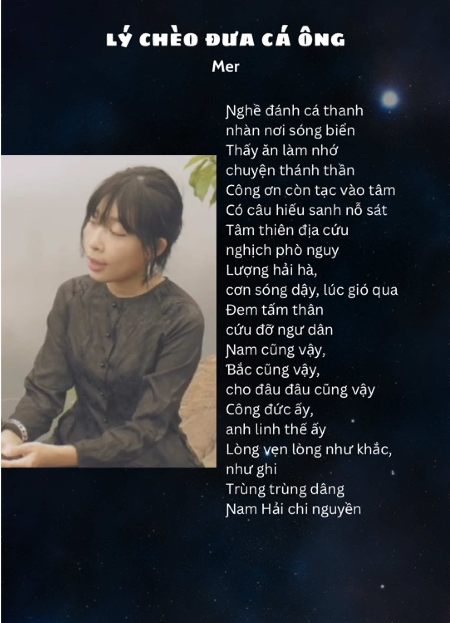 Lý chèo đưa cá ông | Mer #nhachaymoingay #lyrics #xuhuong #lycheoduacaong #mer