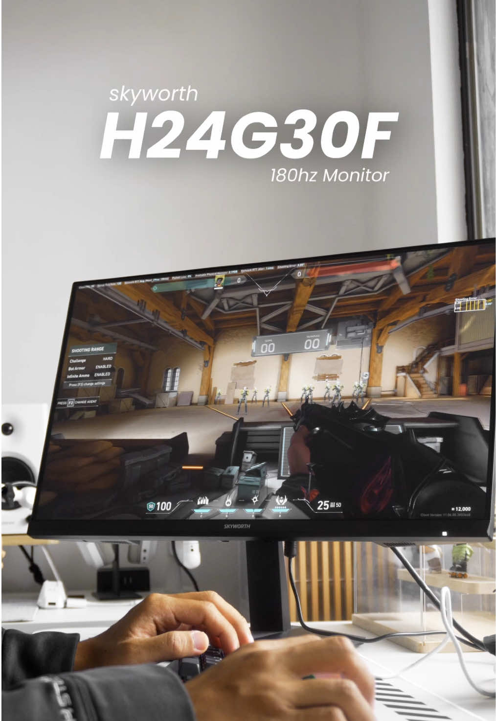 Skyworth H24G30F Review! - 24″ FHD Fast-IPS display - 180Hz refresh rate - 1ms  response time - 130% sRGB  - HDR10 support - Tilt-adjustable stand - Vesa mount compatible #skyworth #monitor #gamingmonitor #Tech #fyp 