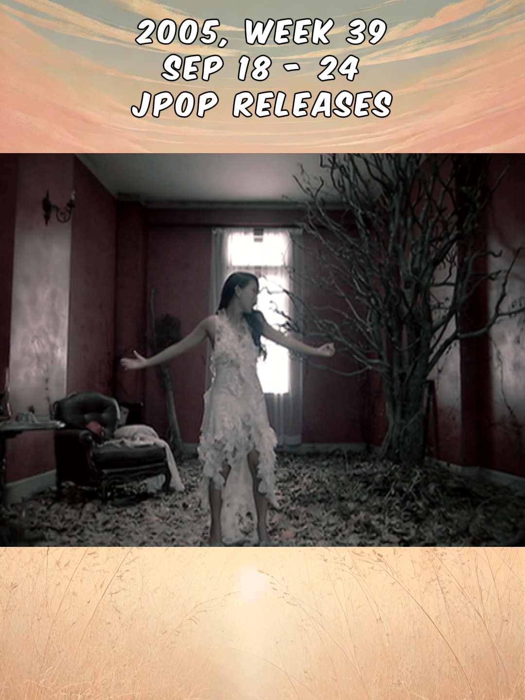 pt.4 📅 2005 week 39 🔓 jpop releases: ⟢ jounetsu by miliyah kato ⟢ oh yeah by zeebra ⟢ future by gackt ⟢ nando mo... by spinna b-ill meets kenji jammer ⟢ nadeshiko mango fruits ~fbdb~ by fbdb ━━━━━━━━₊˚⊹♡── ⋆⋅☆⋅⋆ ──♡⊹˚₊━━━━━━━━ 📅 2005年09月18日～2005年09月24日発売 🔓 シングル（単曲） リリース情報 加藤ミリヤ「ジョウネツ」 ZEEBRA「Oh Yeah」 Gackt「Future」 Spinna B-ILL meets Kenji Jammer「何度も・・・」 FBDB「撫子MANGO FRUITS～FBDB～」 #jpop #jrock #jrnb #jreggae #jhiphop #jpopfyp #animefyp #fyp #fypage #miliyahkato #ua #zeebra #gackt #spinnabill #fbdb #加藤ミリヤ #2000smusic #2005