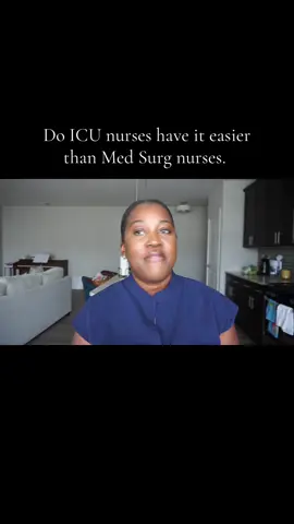 In my latest YouTube video, I share my thoughts on why ICU nursing is easier than Med Surg nursing.  #nursing #icu #medsurg 