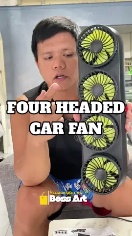 Nag upgrade ulit tayo mga bossing, four headed fan na 12v ang ipapalit natin, para lang to sa mga maraming angkas ah o gusto ng mas malakas na hangin  #fourheadedcarfan #4headedfan #carfan #ebikefan #ebike 