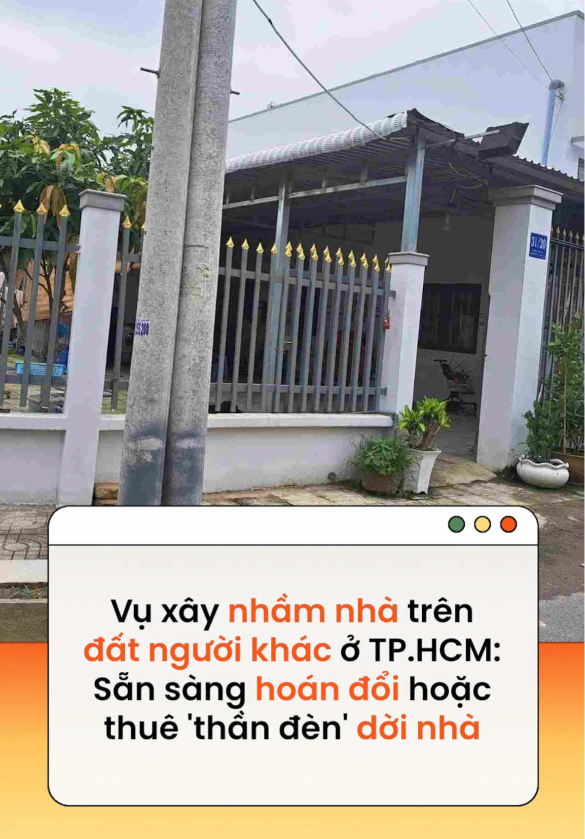 Người xây nhà nhầm trên đất người khác tại phường Chánh Hiệp, TP.HCM nói biết xây nhà nhầm là sai, sẵn sàng hoán đổi đất hoặc thuê 'thần đèn' dời nhà #news #amm  Theo Báo Tuổi Trẻ