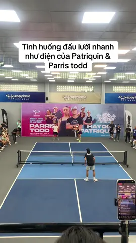 Tình huống đấu lưới nhanh  như điện của Patriquin & Parris todd#haydenpatriquin #parristodd #pickleball 