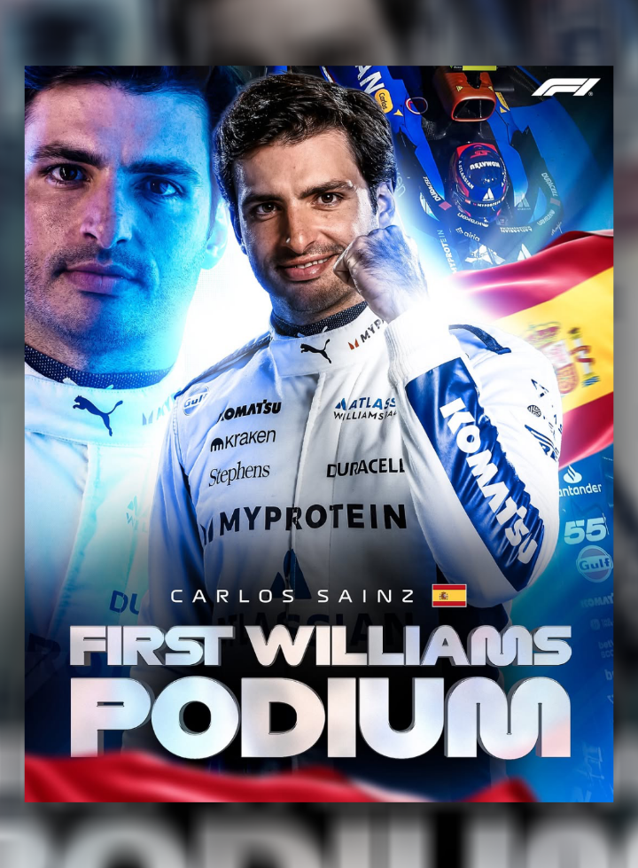 A FIRST PODIUM FOR CARLOS SAINZ WITH WILLIAMS!!💙💙 Carlos Sainz perform dengan sangat baik Minggu ini, ia berhasil mendapat podium 3 yang menjadi Podium perdananya bersama Williams. Walaupun tidak mendapat posisi kedua, tetapi ini menjadi hasil balapan terbaik untuknya pada tahun ini dan mendahului pembalap penggantinya di Ferrari, Lewis Hamilton, yang belum sama sekali mencapai podium. Damn Ferrari diasepin Williams loh🥲🥲 #F1 #CarlosSainz #Azerbaijan #Sports #FYPIndonesia Preset by: @ʀᴏʀᴏᴀ_ᴘʀꜱᴛ`愛 ft 𝗔𝗣 