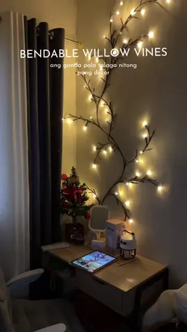 Bendable willow vines lights grabe saktong sakto dito sa room namin ang ganda. #bendablewillowvinelights #willowvinelights #lights #ledlight 