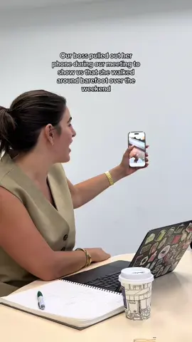 she was just grounding herself xx ✨✨ #girlswithgems #boss #coworkers #chaos #fyp 