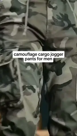 camouflage cargo jogger pants for men ! 