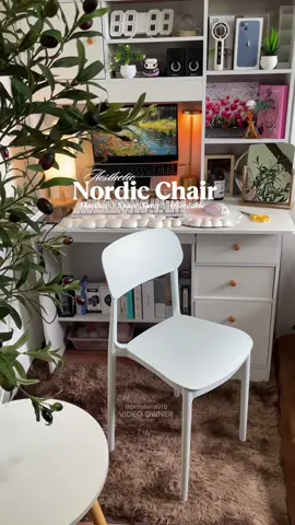 Sobrang tibay at napaka aesthetic nitong chair bhe✨ #Diningchair #Chairforcomputer #Chairfordining #plasticchair #nordicchair 