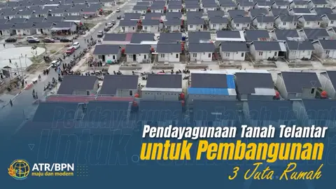 #Repost @kementerian.atrbpn Halo #SobATRBPN, Kementerian ATR/BPN turut mendukung Program Presiden RI, Prabowo Subianto dalam 3 Juta Rumah untuk Rakyat melalui penyiapan lahan dari pemanfaatan tanah telantar. Mari sini Minaru jelaskan selengkapnya pada video 