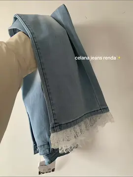 celana jeans renda #celana #celanajeans #jeans #celanapanjang #jeanshighwaist 