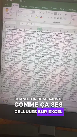 Astuce sur Excel que tu dois montrer à ton boss ! Il va être surpris ! Voici une combinaison de touches sur Excel te permettant d’organiser au mieux tes tableurs et de mieux les mettre en forme sur Excel  #excel #apprendresurtiktok #viralvideos #astuces #exceltips 
