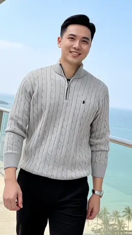 Áo Len Ngựa Half Zip Vặn Thừng chất len lông thỏ loại một cao cấp #thoitrangnam #aolennam #tiktokshop #xuhuong 