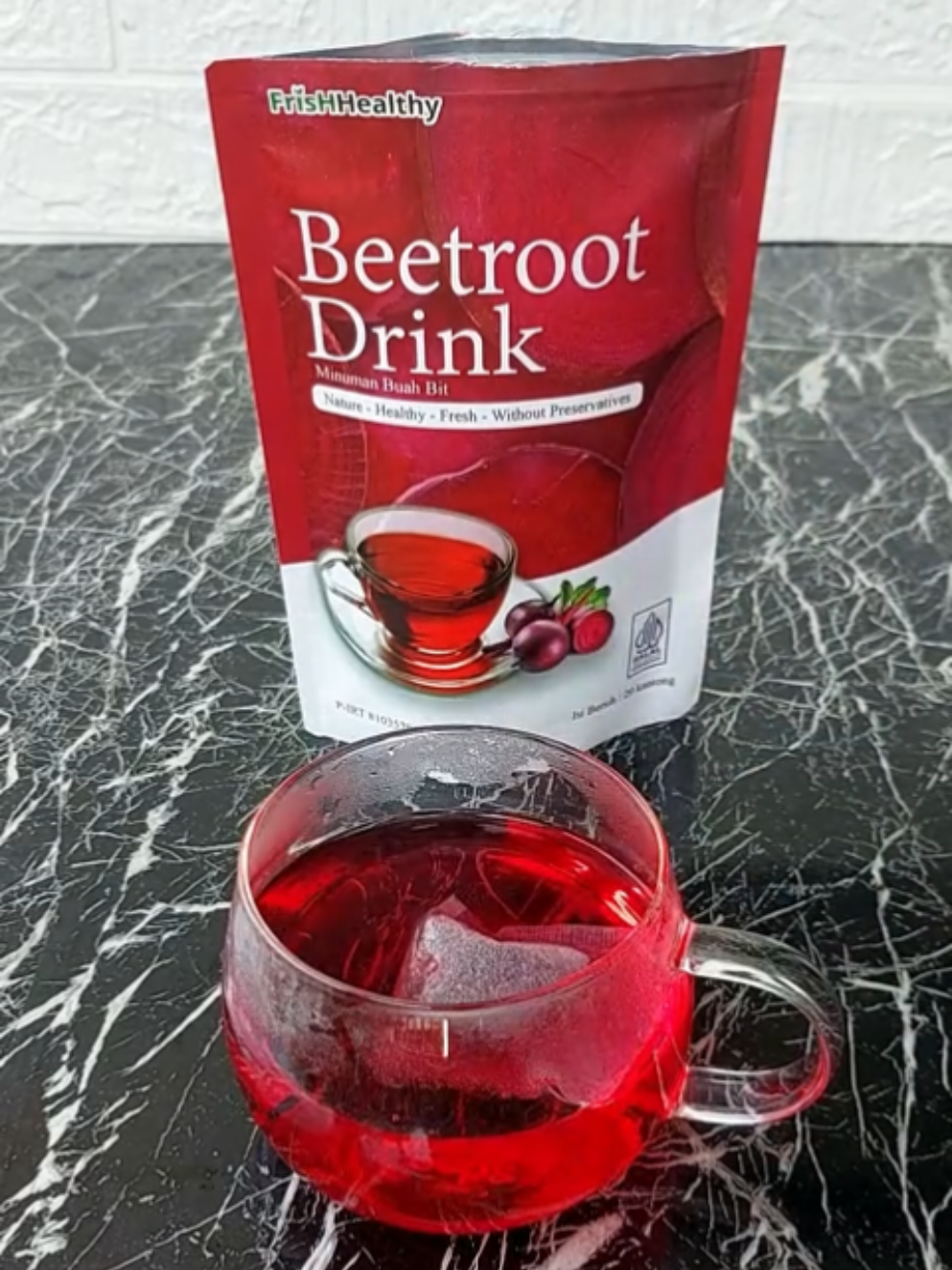 beetroot drink buah bit dalam kemasan kantong teh, tinggal seduh aja.  #ModalKontenDoang #beetroot #beetrootdrink #bit #buahbit 