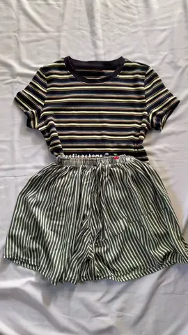 #tshirtstripe #outfitideas #bajustripe #celanapendek #celanapendekwanita 