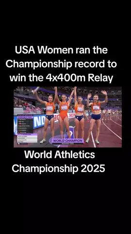 USA stormed to gold in the women’s 4x400m in Tokyo 2025, setting a championship record! 🇺🇸🔥 Femke Bol chased hard, but Jamaica took silver and Netherlands bronze. #400m #relay #tokyo #worldchampionship #athletics 