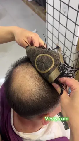 How easy to coverage thinning hair ? 🫣#veviyhair #toupee #hairlosssolutions 