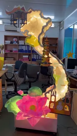 Hội thi lồng đèn trung thu Lồng đèn bản đồ❤️❤️❤️ Lồng đèn chữ S #xuhuong  #longdenduthi  #longdenkhonglo 