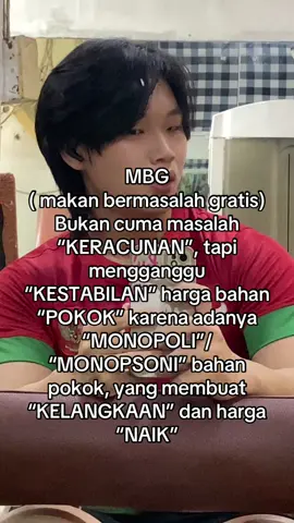 Kestabilan harga pokok juga menjadi imbas dari mbg, seharusnya supply barang di jaga biar ga jadi kelangkaan