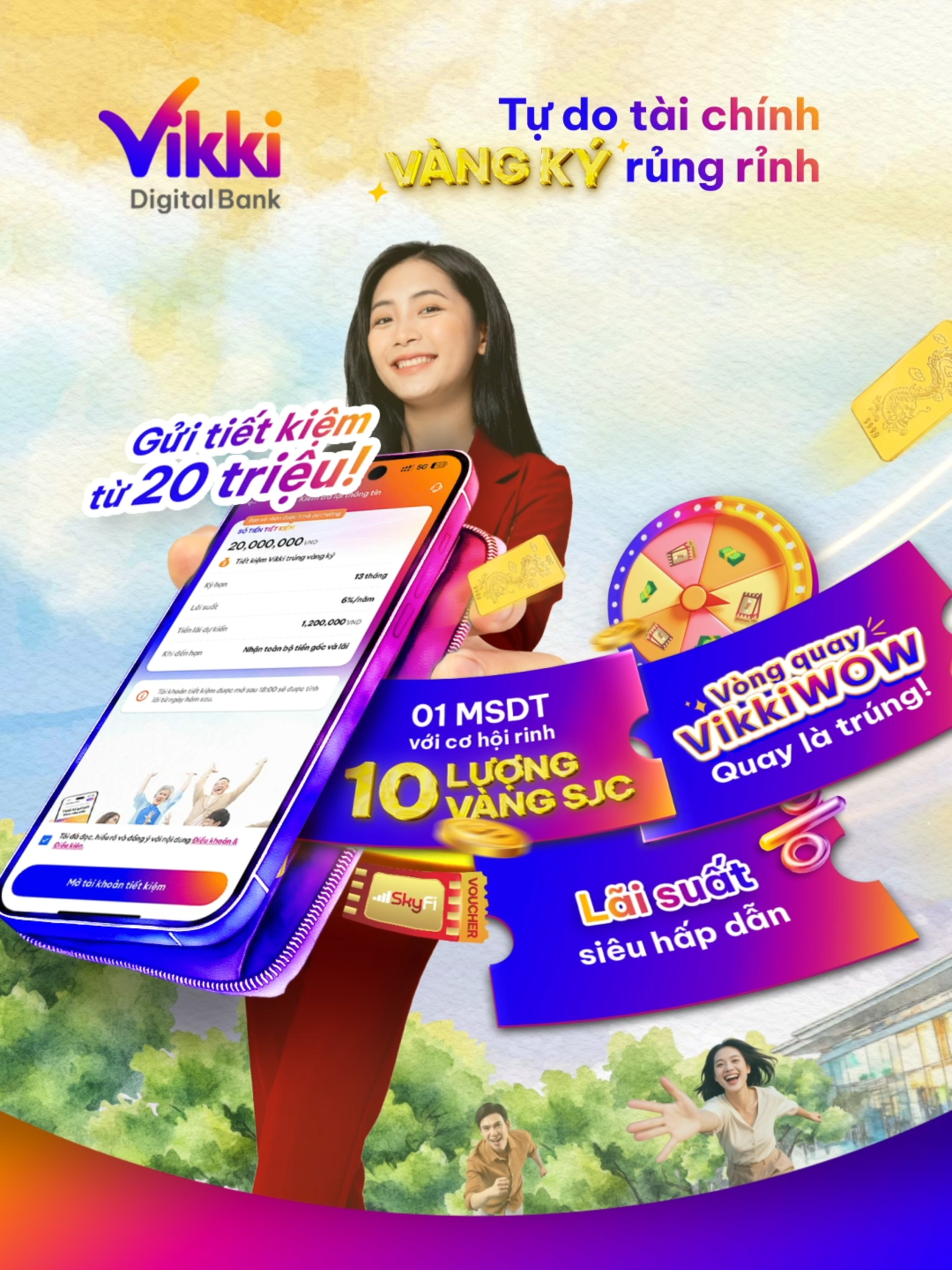✨Tự do tài chính, VÀNG ký rủng rỉnh ✨ Bạn vẫn còn nghĩ gửi tiết kiệm là việc nhàm chán? Đó là vì bạn biết đến Ngân hàng Số Vikki, nơi để tiền của bạn vừa an toàn tiện lợi, lãi suất hấp dẫn, vừa có cơ hội trúng vàng giá trị! Chỉ với khoản tiết kiệm từ 20 triệu (kỳ hạn tối thiểu 1 tháng) là bạn đã có cơ hội trúng từ 1 CHỈ đến 10 LƯỢNG VÀNG trong chương trình “Tiết kiệm Vikki - Trúng VÀNG ký MÙA 2”! 💰 Lãi suất siêu hấp dẫn, lợi ích tối đa 🎁 Hàng loạt cơ hội trúng thưởng vàng 📱 Gửi tiết kiệm nhanh chóng trên App Vikki chỉ trong 1 nốt nhạc 📌 Xem chi tiết tại: https://bitly.li/t9a0 Đã có không ít những khách hàng may mắn trúng thưởng trong những ngày vừa qua.  Thế nên đừng chần chừ, hãy làm chủ giấc mơ “tự do tài chính” của bạn ngay từ hôm nay! 👉 Tải App Vikki, mở sổ, đón VÀNG KÝ ngay: https://vikki.onelink.me/vqMz/z7eijjv0 #Vikki #VikkiGO #VikkiDigitalBank #TietKiemVikkiTrungVangKy