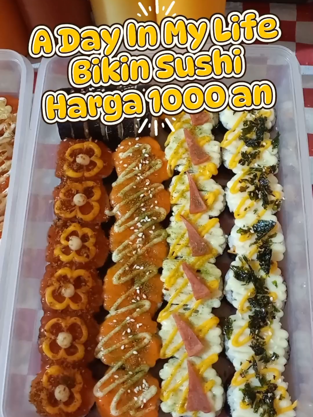 A day in my life bikin sushi harga 1000an #sushi #sushi1000an #jajanantiktok #jajananviral #jajanansd 