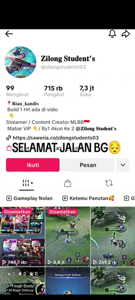 selamat jalan @𝐙𝐢𝐥𝐨𝐧𝐠 𝐒𝐭𝐮𝐝𝐞𝐧𝐭’𝐬 #foryoupage #mlbbobsidia #fyppppppppppppppppppppppp #creatorsearchinsights 