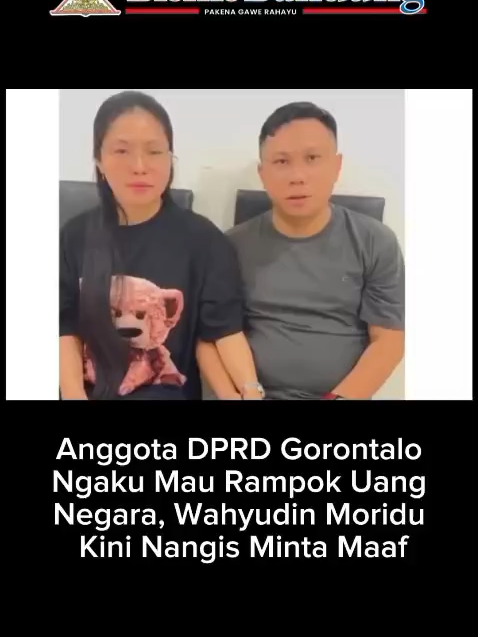 Wahyudin Moridu anggota DPRD Gorontalo minta maaf usai viral ngaku mau rampok uang Negara #dprdgorontalo #wahyudinmoridudpr #uangnegara