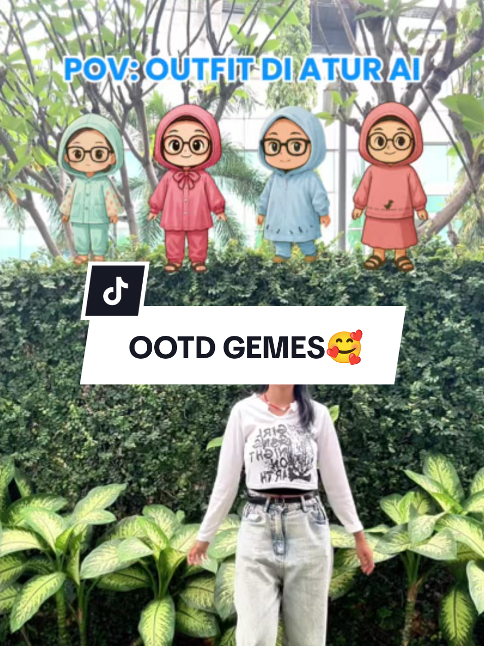 Outfit check pake jas ujan tapi segemes dan selucu ini🤭🙏 #OOTD #outfitcheck #AI #ootdinspo #fyp 