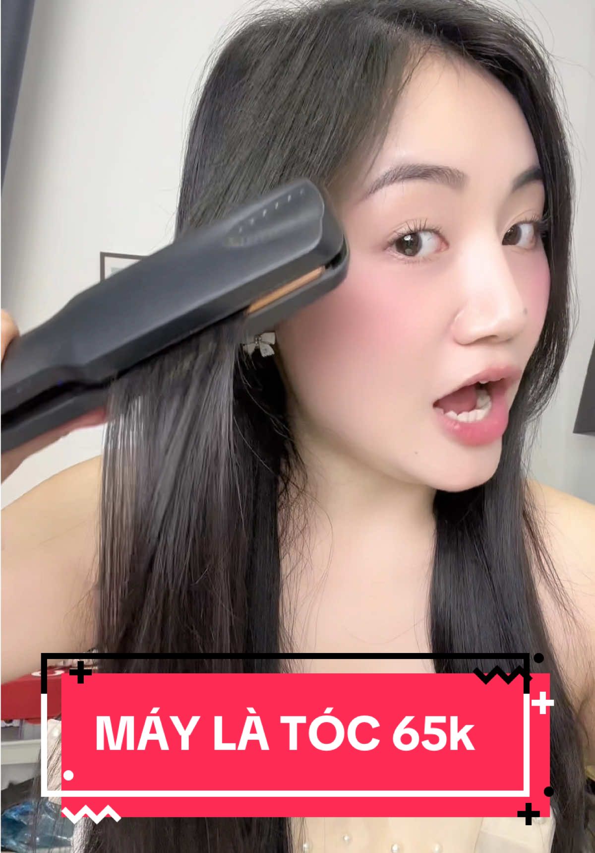 Máy là duỗi tóc thẳng chính hãng giá 65k #maylatoc #mayduoitoc 