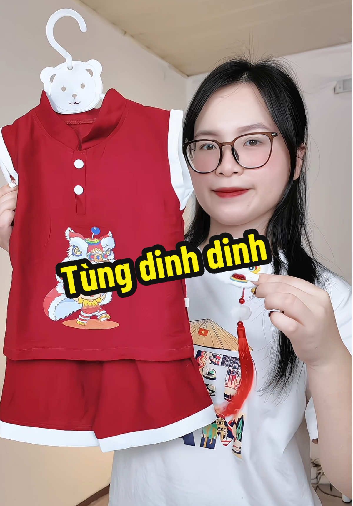 Bộ ba lỗ trung thu dễ thương cho bé #mevabe #quanaotreem #thoitrangtreem #botrungthuchobe 