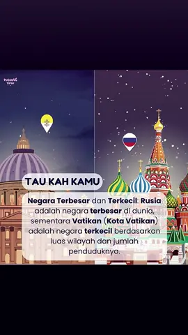 Negara terbesar di dunia adalah Rusia dengan luas wilayah mencapai 17.098.246 km², mencakup sekitar 11% dari luas daratan Bumi. Sementara itu, beberapa negara kecil lainnya adalah ¹: - *Negara Terkecil:* - *Vatikan*: tidak disebutkan dalam daftar, namun beberapa sumber menyebutkan bahwa Vatikan adalah negara terkecil di dunia dengan luas 0,44 km². - *Beberapa Negara Kecil Lainnya:* - *Monako*: 2 km² - *San Marino*: 61 km² - *Liechtenstein*: 160 km² - *Negara Terbesar Lainnya:* - *Kanada*: 9.984.670 km² - *Tiongkok*: 9.596.961 km² - *Amerika Serikat*: 9.525.067 - 9.833.517 km² Perlu diingat bahwa ukuran negara dapat berbeda-beda tergantung pada sumber dan metode pengukuran.#fyp 