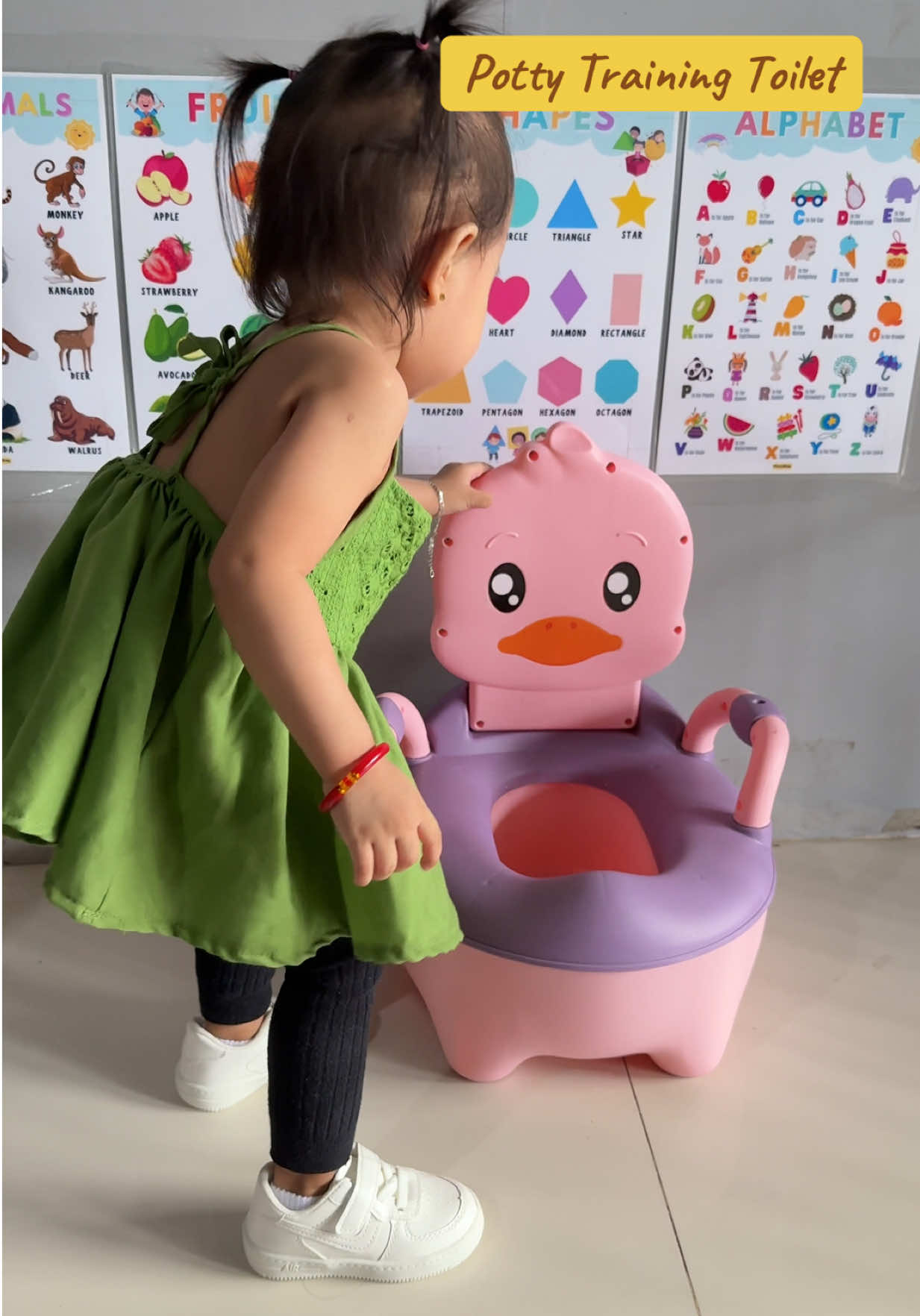 Star Shop Plastic Cartoon Portable Toilet For Baby Bathroom Toddler Child Potty Training Urinal Toilet Bowl Cartoon Pot Training . Specifications: -Material: ABS Plastic -Color: Yellow, Pink -Applicable Age: 15+ months -Bearable Weight: < 50 Lbs Features: [Cute & Comfortable) Portable baby potty toilet chair' beautiful and appearance can make a large extent to attract child go near to the potty, mom no longer too toilsome in child's toilet training. The backrest do a support for child's back and ergonomic design for increased comfort. (Easy to Clean) Equipped with a removable basin, you can easy to pull out, it's easy to use and clean. The surface of potty bowl is smooth that also provides a advantage to easily sweep and clean the potty. Potty chair has a raised splash guard to min accident spills, and because of the large capacity of potty chair so urine is not easy to overflow. [Stable & Safe) Sturdy construction and anti slip bars design provide child who are being trained toilet safety guarantee. The base of the potty with Anti-slip mat increases friction protect your baby. We strictly control product quality, safe and non-toxic, no worries This potty chair is easy to disassemble and assemble, it will be convenient to clean and take out, it is portable. You only need to install two handles. Include a baby potty toilet, two toilet chair handles, a small brush. Package Includes , Potty Training Toilet #pottytraining #babytoilet 