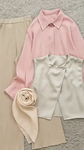 Setelan Wanita Kekinian Korean style #ootdhijab #outfitcewek #kekinian #koreanstyle 