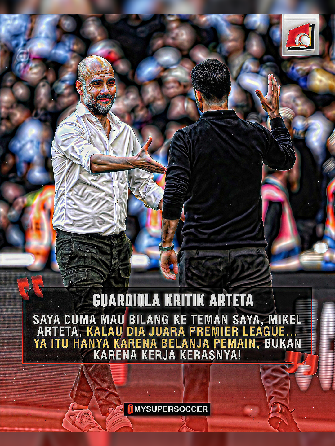 Siapa Yang Membiarkan Kakek² Ini Memasak, Tapi Emangnya Arteta Bisa Bawa Clubnya Juara? 😂🤭 #pepguardiola #mikelarteta #football #xyzbca #fypシ゚