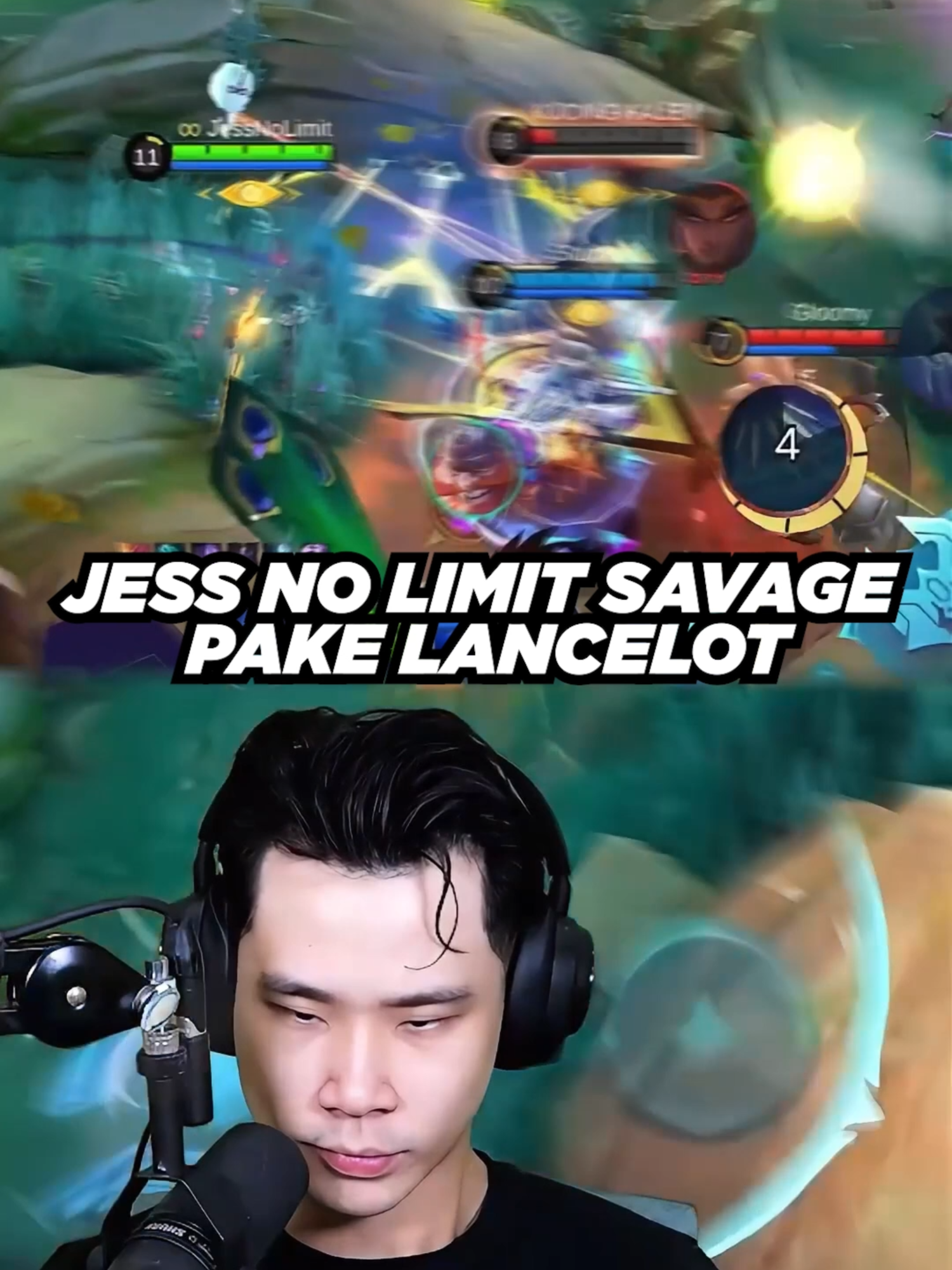 Savage pakai Lancelot! Full Powerrr 🔥 @TUNLbyJess  #mlbbidcreator #jnlpushrankmythictoimmortal001