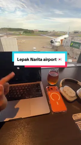Lepak Lounge dekat Narita airport , Jepun memang surr #naritaairport #japan #iphone17promax #cosmicorange #izamigadget 