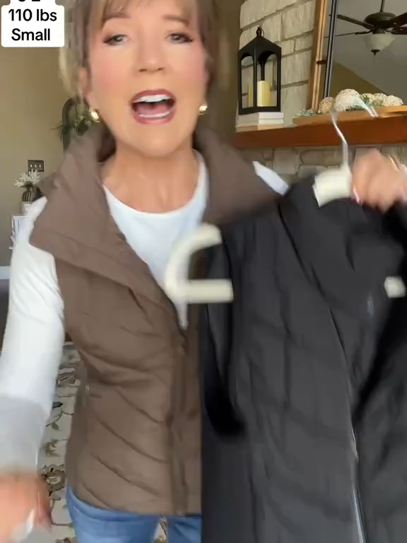 This Sleeveless quilted vest provides both warmth and a sleek, stylish look.