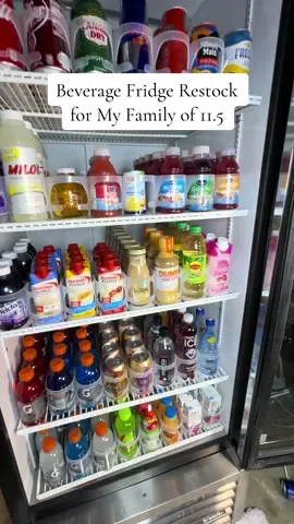 Beverage Fridge Restock for My Family of 11.5 🥤 🍹 💖 #BeverageFridge #largefamily #MomLife #Motherof9 #RaisingCades