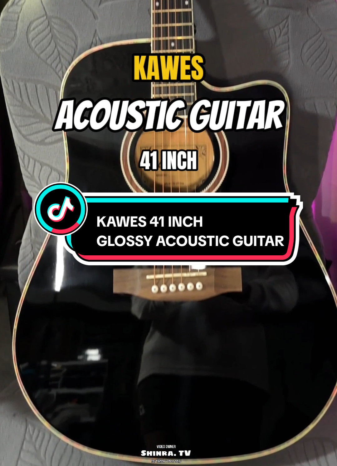 Glossy design guitar from Kawes ang ganda 🥰 #kawesguitar #glossyguitar #beginnerguitar #practiceguitar #acousticguitar 