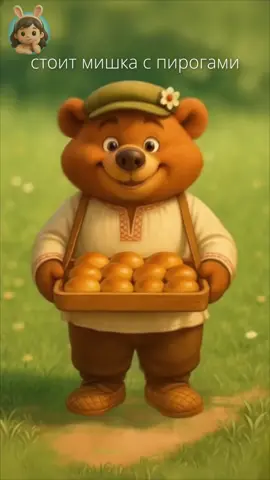 Мишка с пирожками 🐻🥧 Потешка для малышей — Мишка угощает ребят пирожками и даёт конфетку 🍬 Весёлый и добрый мульт для самых маленьких! #зайкаОля #потешка #мультфильмдлядетей #малыши #медведь #пирожки #детскиймульт #детскиепесенки
