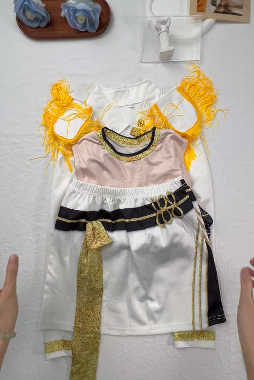 #kidstiktok #children #skirt #3pcs #halloweenlook #trendyyy #longsleeve #tchic 