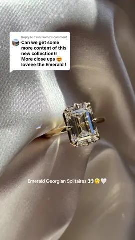 Replying to @Tash Frame Our newest solitaire design, emerald cut edition 🥹Aren’t they breathtaking?!  #emeraldcut #labdiamond #solitairering 